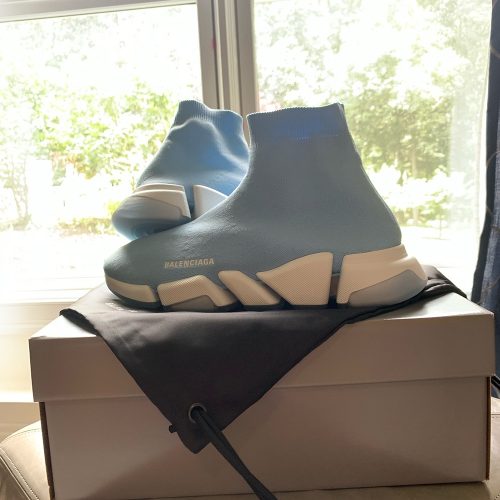 Light blue Balencigas speed 2.0
